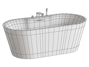 Acrylic bathtub ABBER 3D Model
