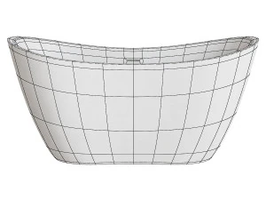 PHILO ACRYLIC DOUBLE SLIPPER FREESTANDING TUB 3D Model