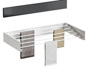 Rak Pengering Pakaian Stainless Steel Lipat Tabung Gantung Model 3D