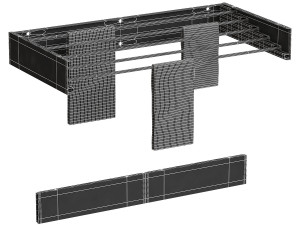 Hanging tube folding stainless steel clothes Dryer Racks Model 3D