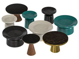 Coffee tables set Vaso and Tuba 3D Model