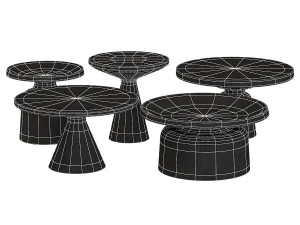 Coffee tables set Vaso and Tuba 3D Model