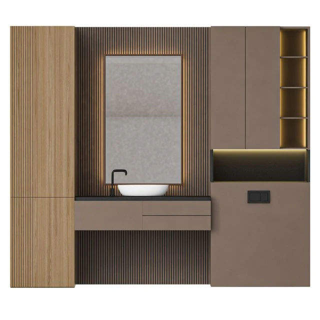 FURNITURE FOR A COMBINED BATHROOM LAITILA 3D Model .c4d .max .obj .3ds .fbx .stl .blend 