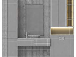 FURNITURE FOR A COMBINED BATHROOM LAITILA Modèle 3D