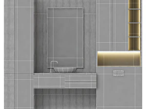 FURNITURE FOR A COMBINED BATHROOM LAITILA 3D Model
