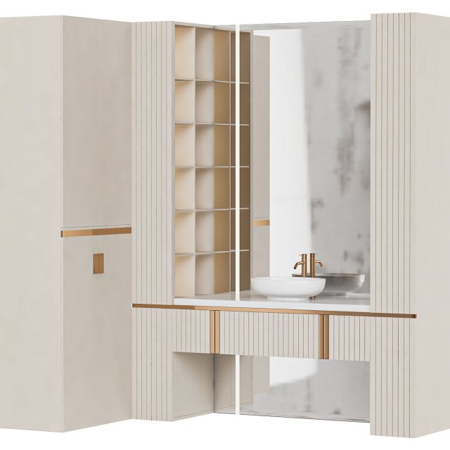 Bathroom furniture 3 3D Модель .c4d .max .obj .3ds .fbx .stl .blend