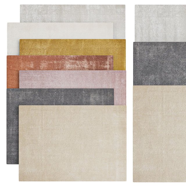 Soft Shaggy Washable Plain Rug 3D Модель .c4d .max .obj .3ds .fbx .stl .blend 