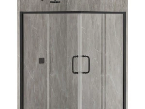 H Framed Square Shower Enclosure With Base 3D Model