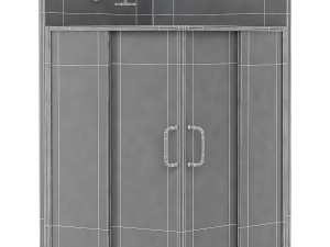 H Framed Square Shower Enclosure With Base 3Dモデル