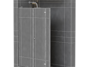 Shower cabin with partition 01 Model 3D