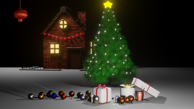 The Christmas pack 3D Модель .c4d .max .obj .3ds .fbx .stl .blend 