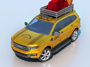 High-Poly 3D Taxi Model - Realistic and Detailed for Professionals 3D Model