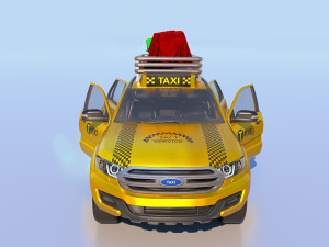 High-Poly 3D Taxi Model - Realistic and Detailed for Professionals 3D Model