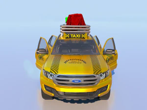 High-Poly 3D Taxi Model - Realistic and Detailed for Professionals 3D Model