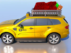 High-Poly 3D Taxi Model - Realistic and Detailed for Professionals 3D Model