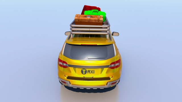 High Poly 3D Taxi Model Realistic and Detailed for Professionals