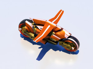 Sci-Fi Bike Tron high and low poly combo 3D 模型