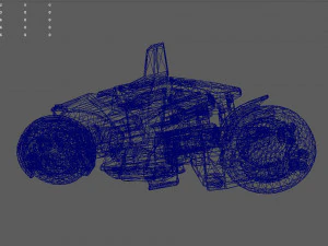 Sci-Fi Bike Tron high and low poly combo 3D Model