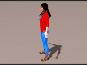 Gangster Lady 3D Model