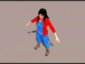 Gangster Lady 3D Model