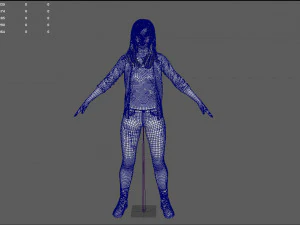 Gangster Lady 3D Model