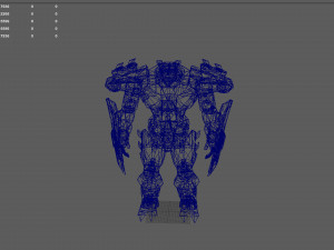 High Poly Hero Robot Rigged and Textured Modelo 3D