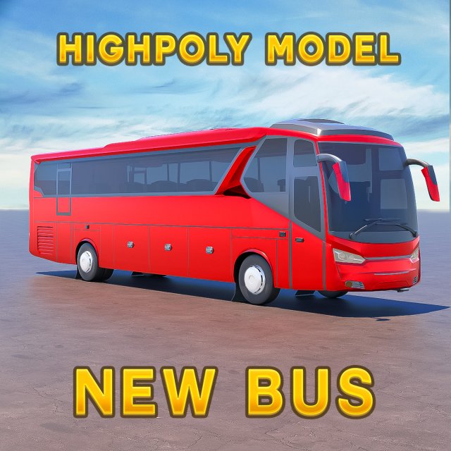Premium High-Poly City Bus - Realistic and Detailed 3D 模型 .c4d .max .obj .3ds .fbx .stl .blend 