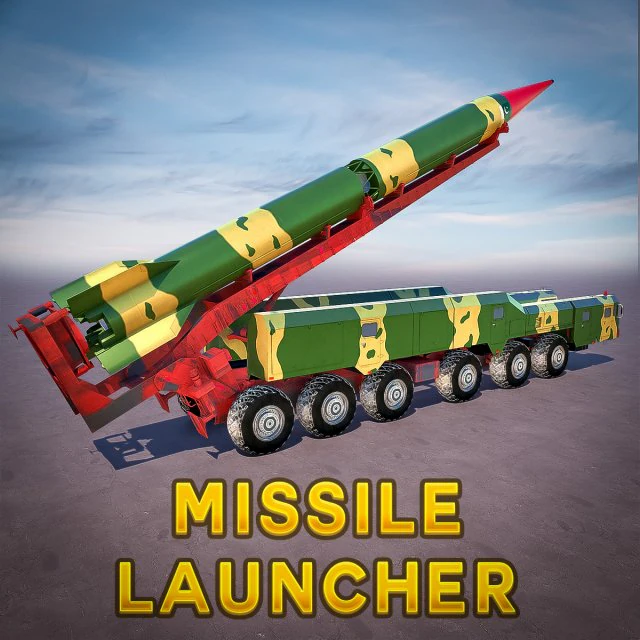 High-Fidelity Missile Launcher 3D Model .c4d .max .obj .3ds .fbx .stl .blend 