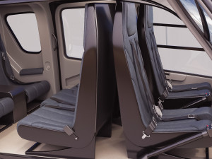 of Airbus Helicopter H135 with cockpit and interior Modèle 3D