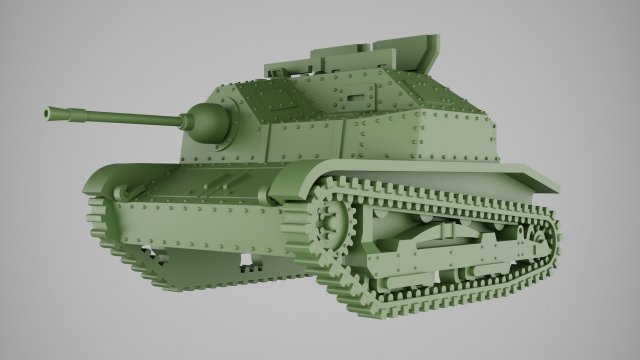 TKS nkm mounting 20mm FK-A adapted for printing in scale 1 56 28 mm 3D-Druckmodell .c4d .max .obj .3ds .fbx .stl .blend 