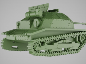 TKS nkm mounting 20mm FK-A adapted for printing in scale 1 56 28 mm 3D-Druckmodell