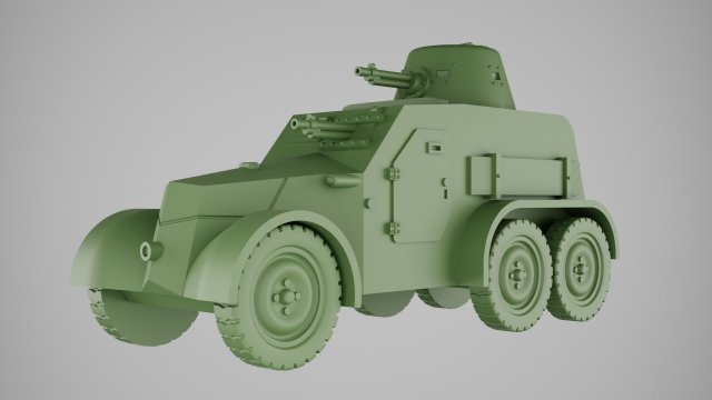 TATRA OA vz30 adapted for printing in scale 1 56 28 mm Model Cetak 3D .c4d .max .obj .3ds .fbx .stl .blend 