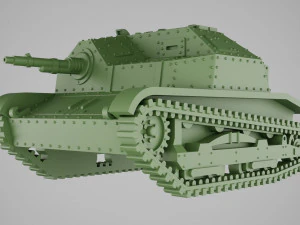 ТКС-792 МГ адаптирован для печати в масштабе 1 56 28 мм. 3D Принт Модель