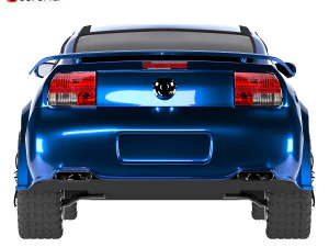 Mustang Shelby GT 500 Cupe 2014 3D Model