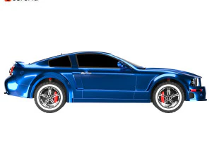 Mustang Shelby GT 500 Cupe 2014 3D Model