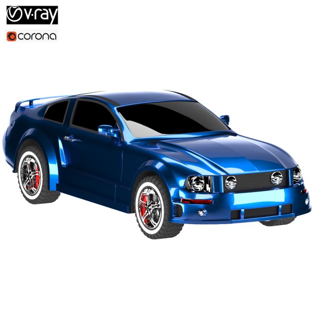 Mustang Shelby GT 500 Cupe 2014 3Dモデル .c4d .max .obj .3ds .fbx .stl .blend 