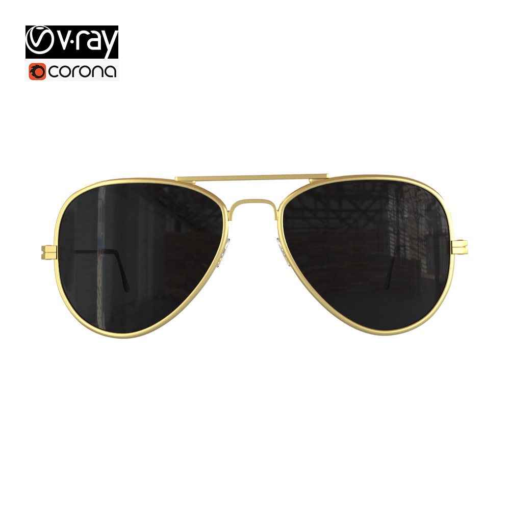 3DECraft - Ray-Ban round Sunglasses 3D model