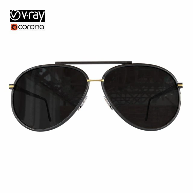 Sunglasses No 2 3D Model .c4d .max .obj .3ds .fbx .stl .blend 