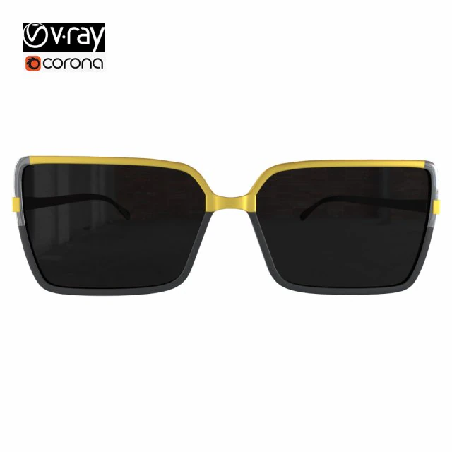 Sunglasses No 6 3D Model .c4d .max .obj .3ds .fbx .stl .blend