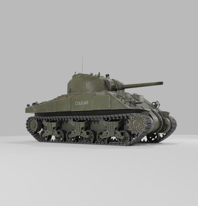 M4 Sherman 3D मॉडल .c4d .max .obj .3ds .fbx .stl .blend 