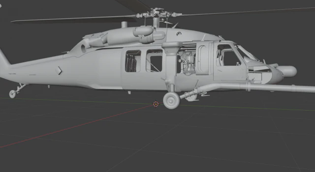 Helikopter Black Hawk Model 3D .c4d .max .obj .3ds .fbx .stl .blend 
