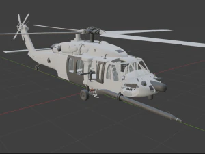 Helikopter Black Hawk Model 3D