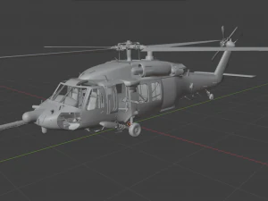 Helikopter Black Hawk Model 3D