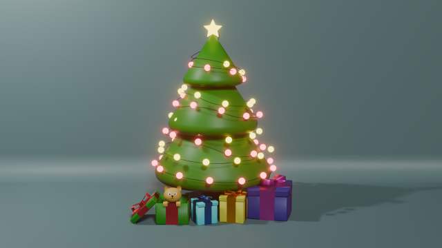 Christmas tree 3D-Modell .c4d .max .obj .3ds .fbx .stl .blend 