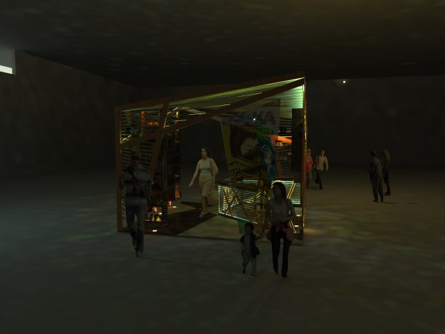 Exhibition pavillion 3D Модель .c4d .max .obj .3ds .fbx .stl .blend 