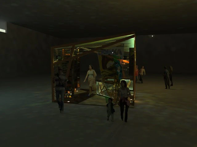 Exhibition pavillion 3D Model .c4d .max .obj .3ds .fbx .stl .blend 