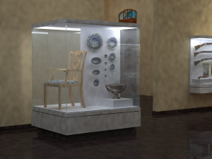 Museum display cabinets 3Dモデル