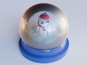 Snow globe with a snowman Modelo 3D