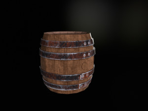 Barrel PBR Modèle 3D