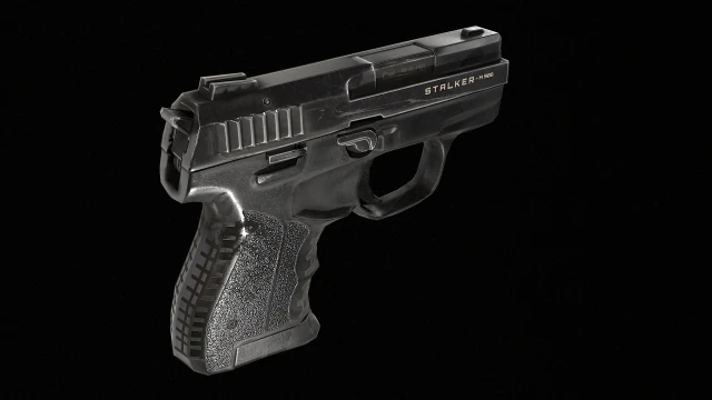 Stalker Pistol 3D Model .c4d .max .obj .3ds .fbx .stl .blend 